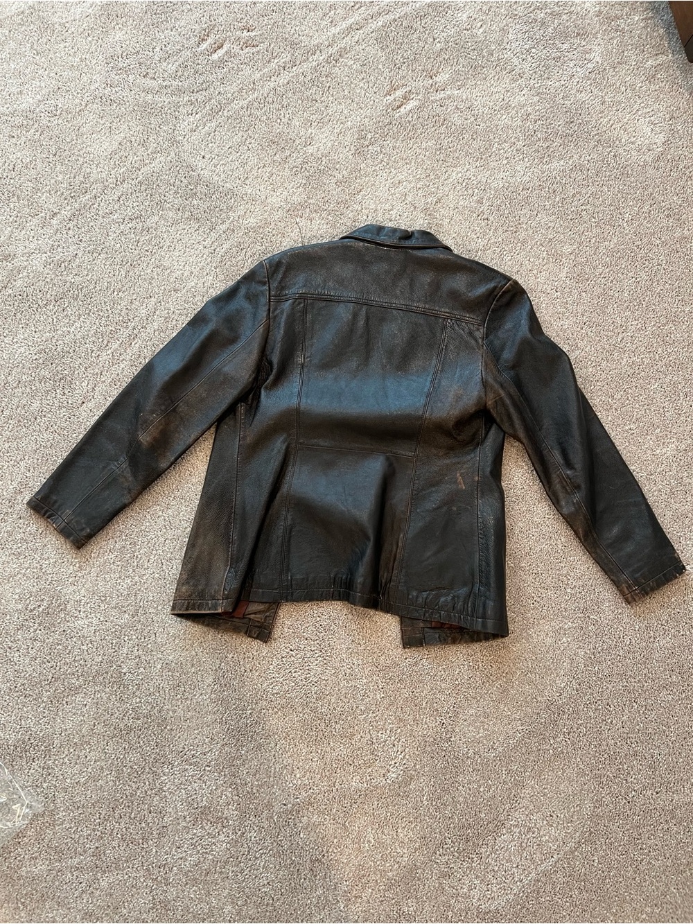 Maxima Black Leather Tailored Jacket
